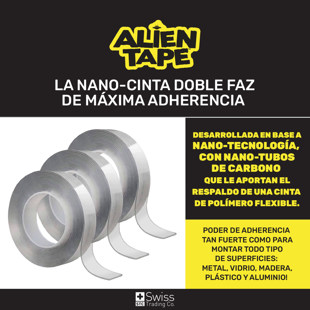 Alien Tape Nano-Cinta Doble Cara x 3