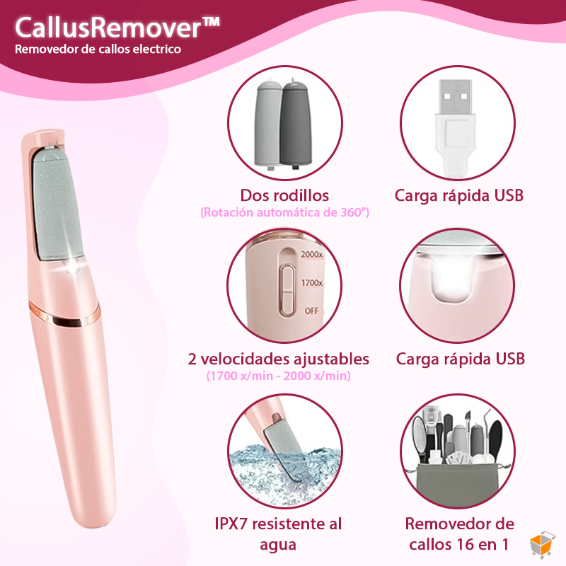 Removedor de Callos Eléctrico Recargable