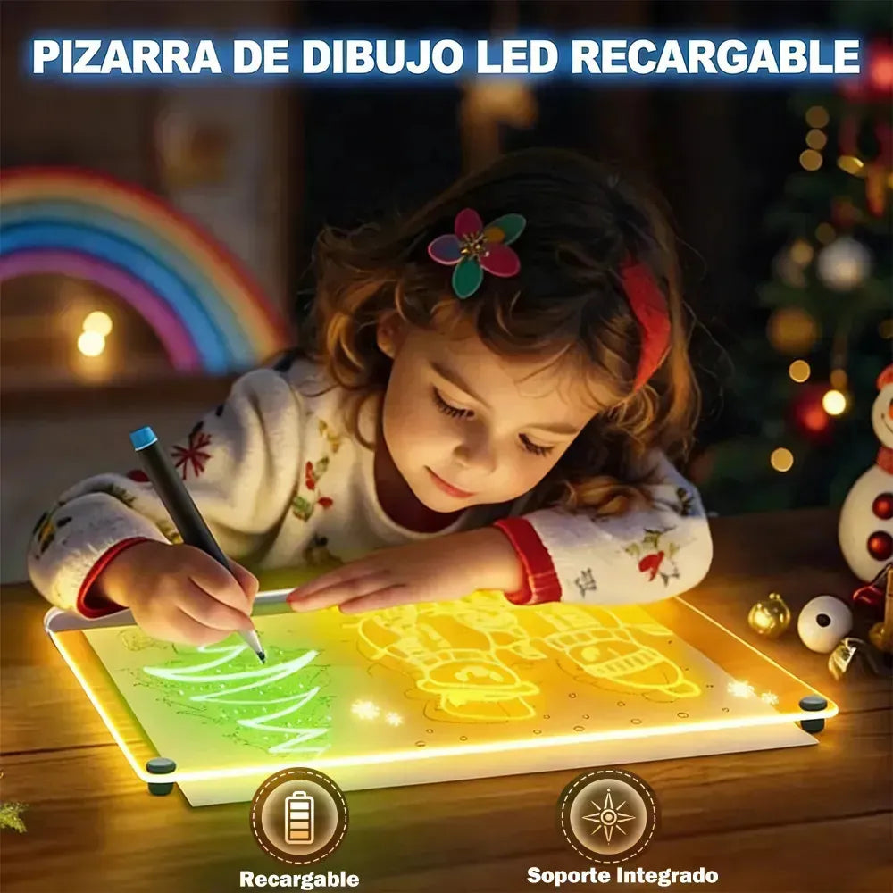 Pizarra Mágica LED Neón 20x30cm - Escribe en la Oscuridad